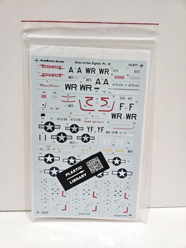 1/72 3X LOT REVELL F4U-5 CORSAIR + HASEGAWA P-38J/L + P-51B W AERO MASTER DECALS - Picture 4 of 4