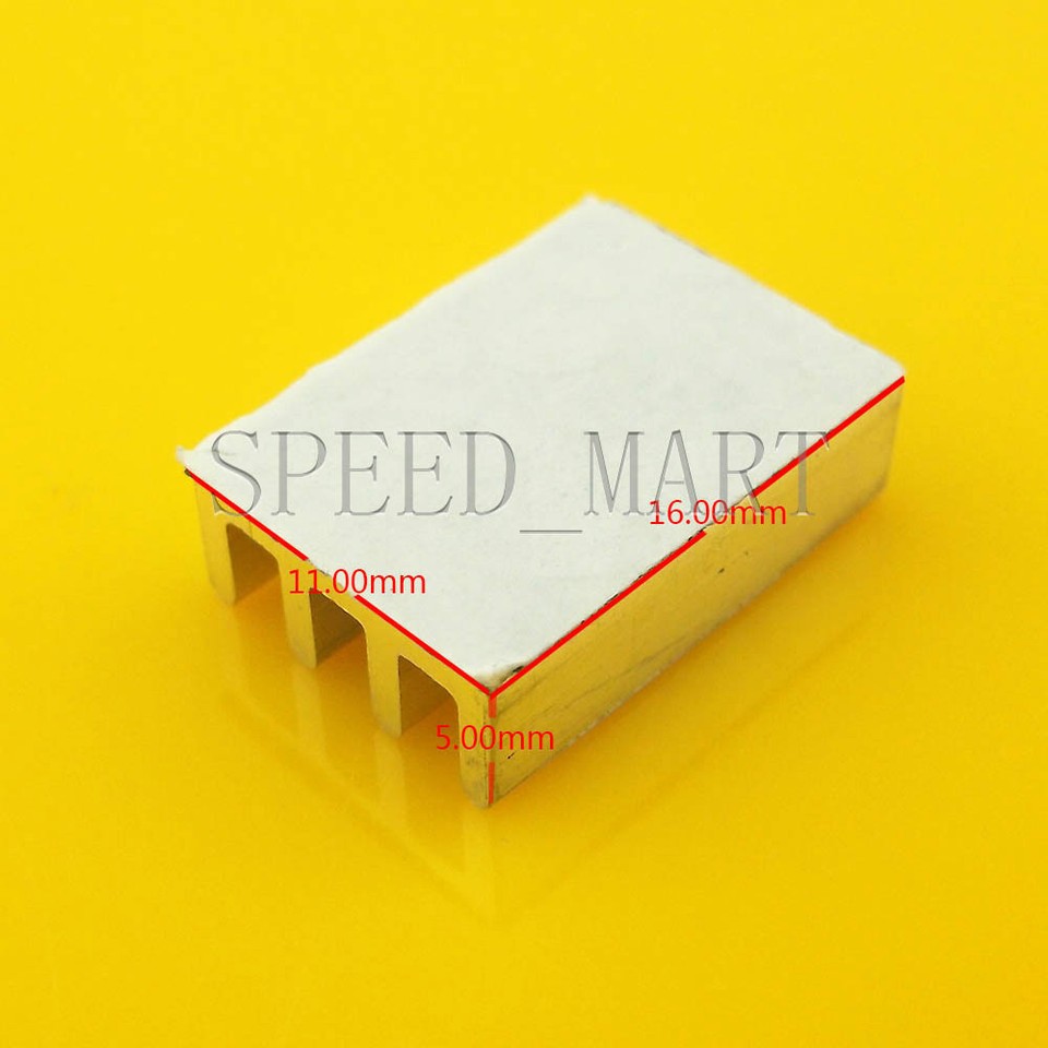 Computer Cpu Rectangular Chips 20 PCS Heat Sink with Thermal Adhesive for Computer CPU Memory Chip IC ...