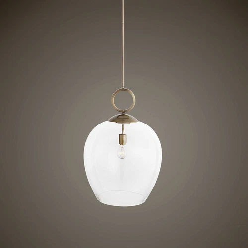 URBAN MODERN CALIX 23" GLASS HANGING PENDANT CEILING LIGHT CHANDELIER 22127 - Picture 5 of 8