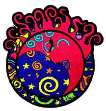Grateful Dead Moon Stars Embroidered Rock Iron on Patch Applique