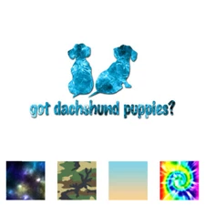 Got Dachshund Puppies - Decal Sticker - Multiple Patterns & Sizes - ebn1249