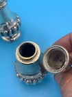 SALT & PEPPER SHAKERS W.B. SILVER OR SILVER-PLATED 5"  SET OF 3 DAMAGES VINTAGE — photo 10