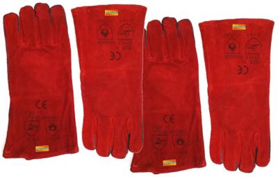 Schweißerhandschuhe 2 Paar Scheitholz Feuer Holzofen Handschuh Ofen Schweißer Stulpe Hi Heat