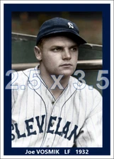 Joe Vosmik - 1932 Cleveland Indians - choose a style - colorized print