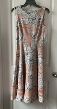 Calvin Klein CK Dress Sleeveless Sz 4 Women Floral Peach Color