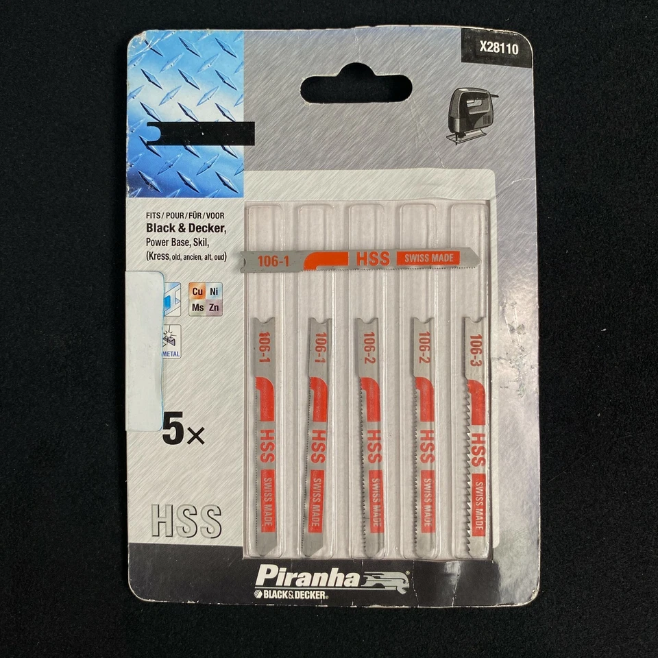 50 Black & Decker 'U' Shank Jigsaw Blades for Sheet Metal 0.2mm-1mm (106-1) - Image 4 of 4