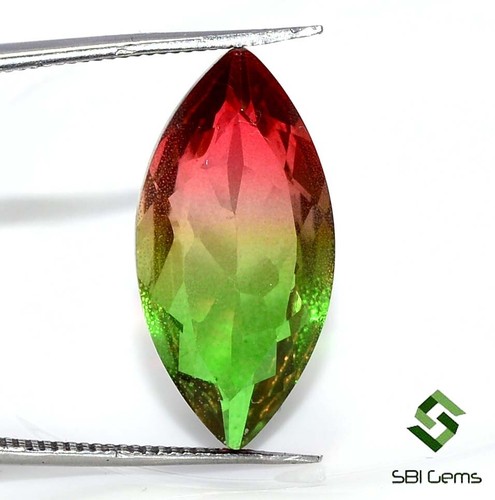 7.40 Cts Multi Colour Doublet Long Marquise Cut 20x10 mm Lustrous Loose Gemstone - Picture 2 of 7
