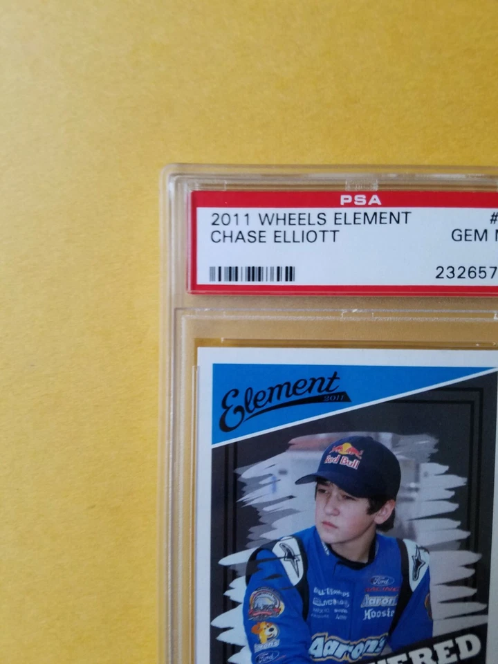 CHASE ELLIOTT 2011 WHEELS ELEMENT #99 NASCAR ROOKIE CARD...RARE PSA 10 GEM/MT!!! - Image 2 of 4