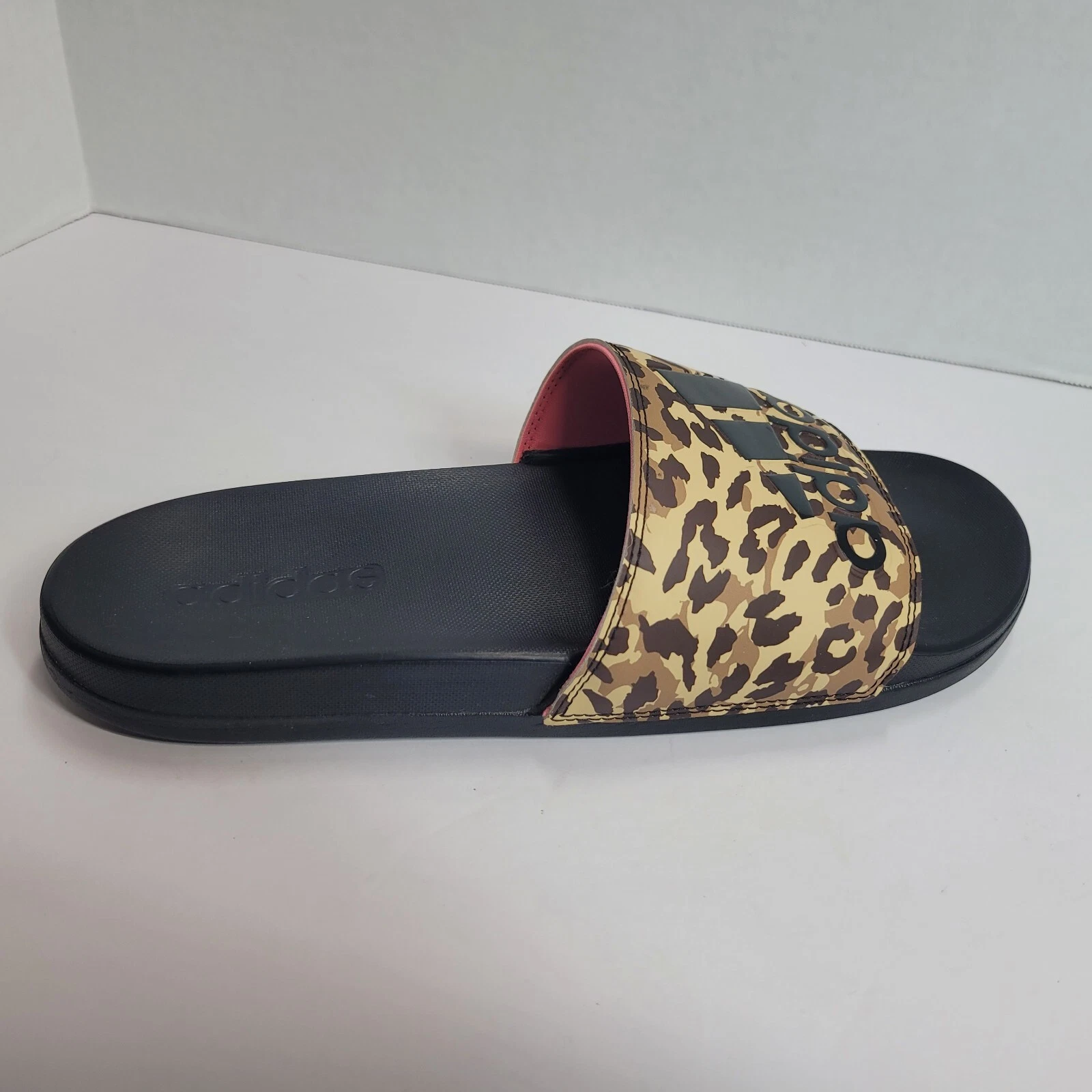 Adidas Donna Adilette Comfort Slide Nero Nero Rosa Trave Taglia 10