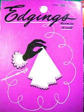 Clark 0236 EDGINGS 1947 crochet patterns 16pg booklet Spool Cotton Company