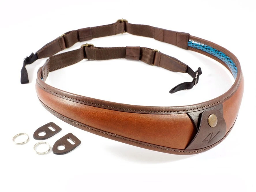 Tracolla In Vera Pelle Per Fotocamera DSLR/mirrorless – Larga 1.2 Cm, Lunga 100 Cm