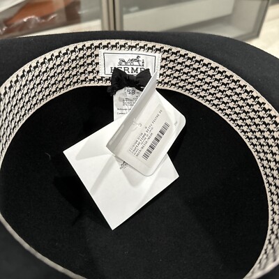 【デザイン性◎】HERMES Chapeau Betty Ex-Libris ハット Authentic HERMES Chapeau Betty Feutre De Lapin Cheval Pixel