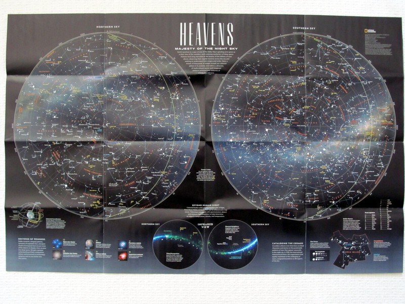 Astronomy Star Map Universe Chart - National Geographic Poster 2023