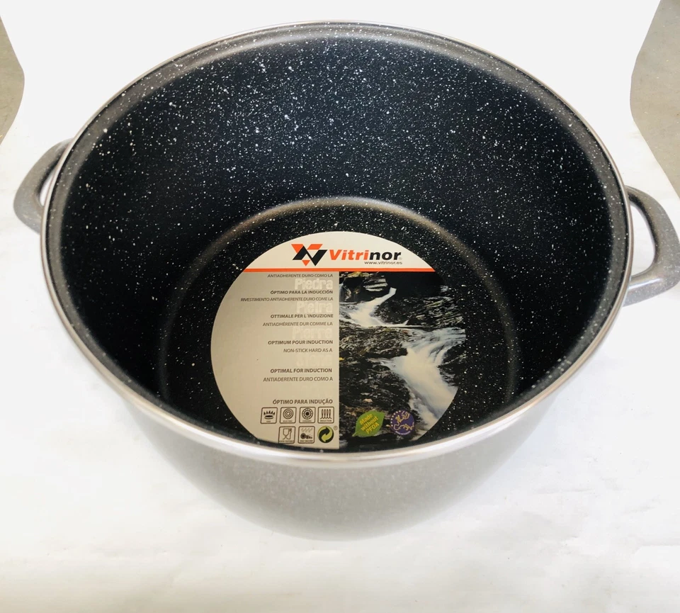 Pentola antiaderente in ACCIAIO RIVESTIMENTO in PIETRA GAS INDUZIONE VITRINOR - Immagine 3 di 4
