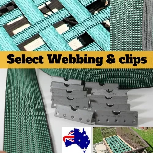 Elastic Upholstery Webbing Furniture Seat Straps 50mm /75mm & V webbing  Clips