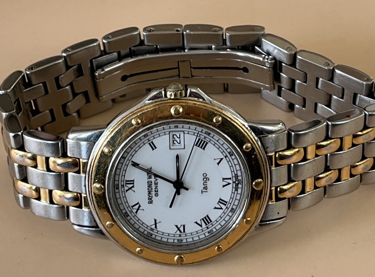 Authentic Raymond Weil Geneve Tango Sapphire Crystal Men's