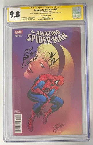 Amazing Spider-Man #800 (2018) CGC 9.8! SIGNED by John & Virginia & JR Romita