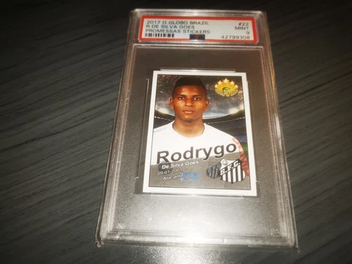 Rodrygo Rookie 2017 O Globo Brazil promesassas Sticker PSA 9 #22 FC Santos