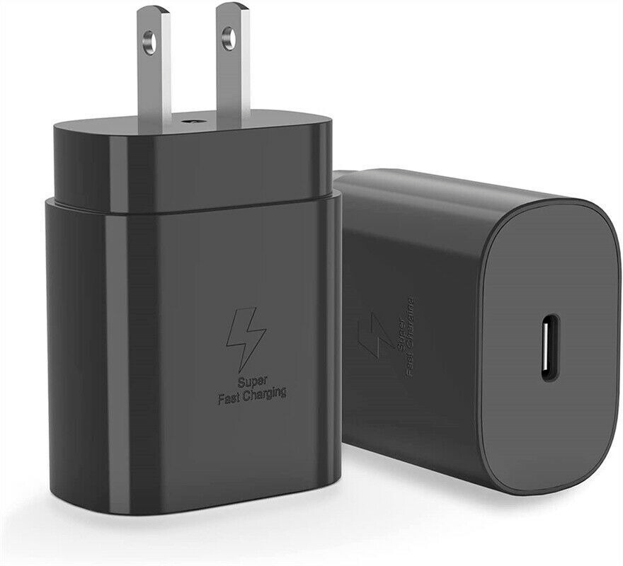 25W USB C Chargeur adaptateur secteur pour Samsung Galaxy S24 A54 A53 A33  A13 S23 S22 S21 Ultra/ S21 Plus/ S21/ S20 FE/ S20 Plus 5G/ S20 Plus/ S20 FE