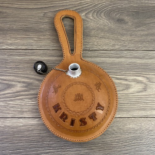 Mensa da bere personalizzata in pelle lavorata a mano stile western nome Kristy - Foto 3 di 8