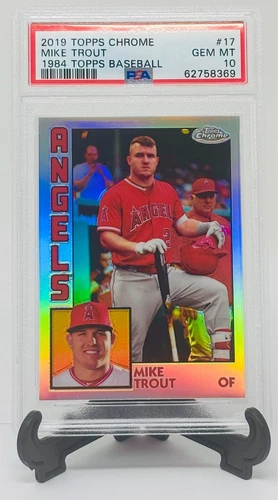 2019 Topps Chrome Mike Trout 1984 Refractor Baseball Card PSA 10 Gem Mint