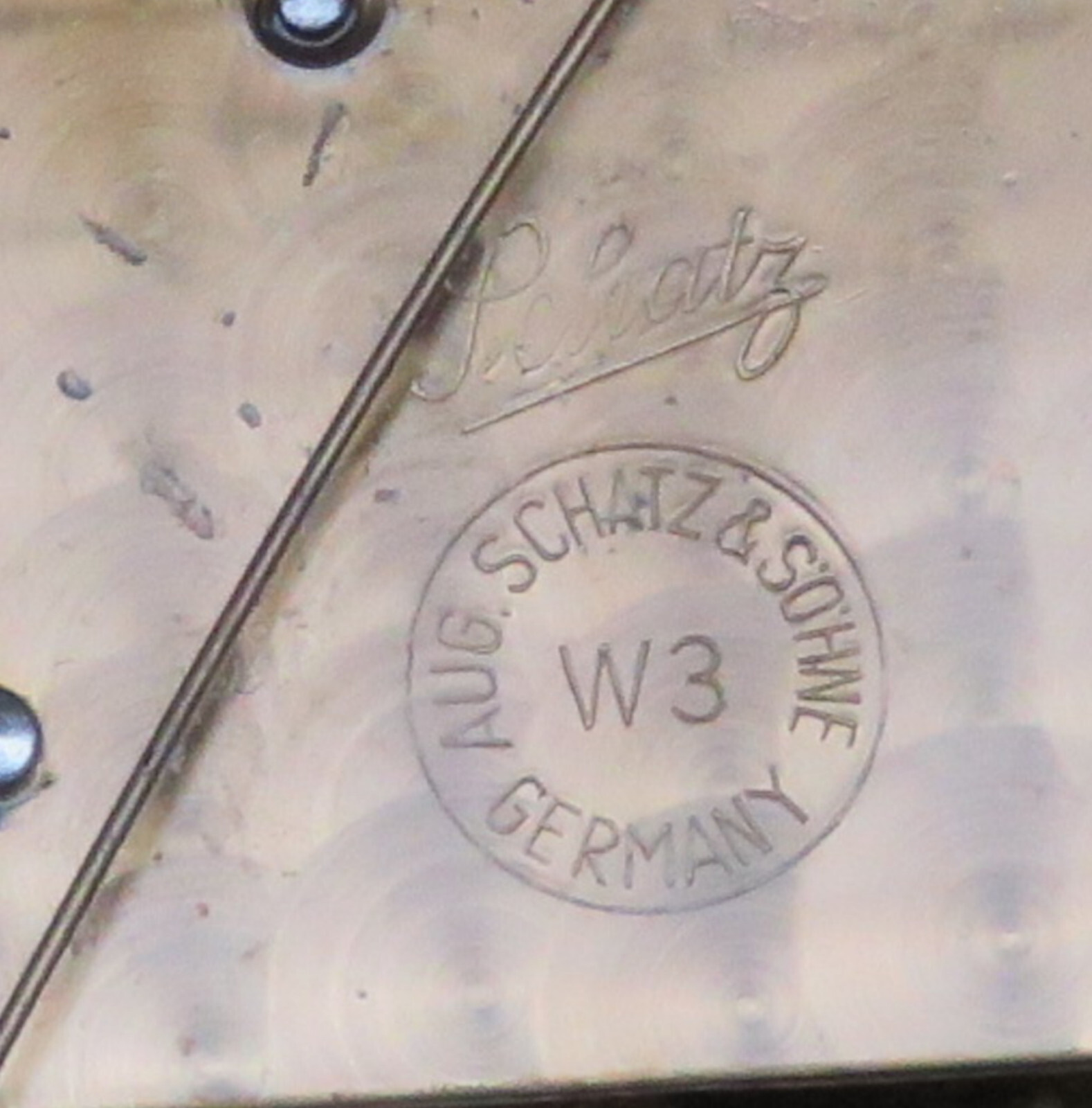 AUG SCHATZ & SOHNE W3 TRIPLE CHIME SKELETON BRACKET BRASS MANTEL CLOCK GERMANY