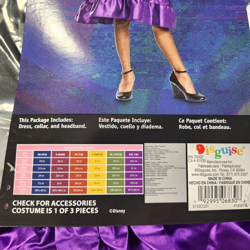 Disney Villanos Maléfica Disfraz Niñas Talla S 6/6X Juego de 3 piezas Halloween Nuevo - Imagen 8 de 10
