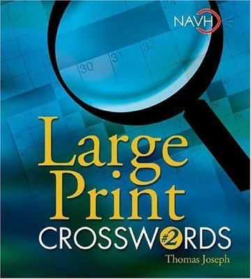 LARGE PRINT CROSSWORDS #2 By Thomas Joseph **BRAND NEW** @3