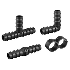 Irrigation Fittings Kit Barbed Connectors 19.5Mm Barbed for 3/4 Inch Drip Tubing