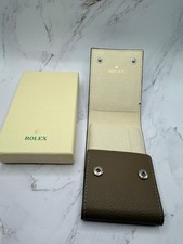 Rolex Taupe Leather Watch Case Travel Pouch AD VIP Gift