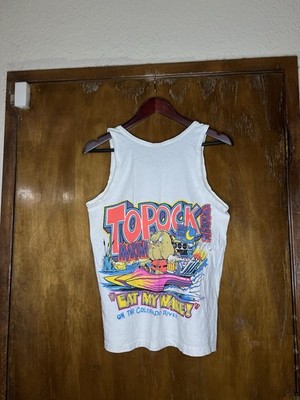 Vintage 1990s Toprock Mad Dog & Grill White Tank Top 