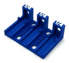 StoreSZY 1/4” Magnetic Ratchet Holder – 3 Slot- Blue/White, Tool Organizer 