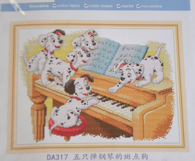 Joy Sunday Kreuzstich 36317 5 Dalmatiner Klavier spielen 14 Stück