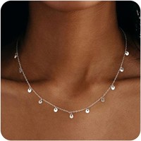 Halskette Gold Wasserfest 18K Herz Kugel Rund Perlenkette Damen Schmuck Geschenk