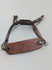 Boho Brown Faux Leather Heart Adjustable Bracelet Western Stacking 7-7.5 in