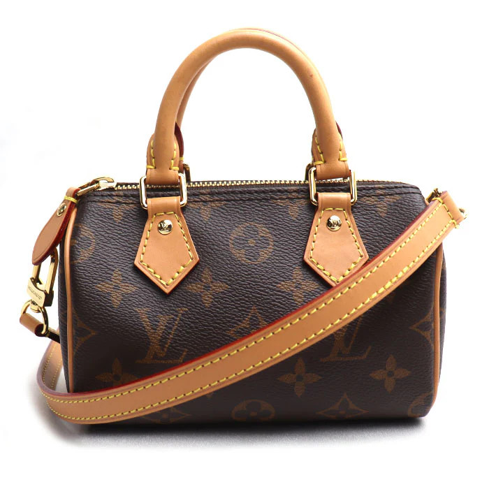 LOUIS VUITTON Nano Speedy Shoulder Bag Brown M81085 TY0273 #044