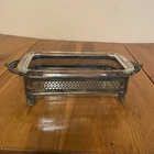 Vintage Silverplate Gallery Tray with Original  Glass Insert