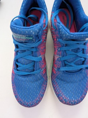 Skechers Light Weight  Active Women's Shoes Size 8 M Lace Up Blue/Pink