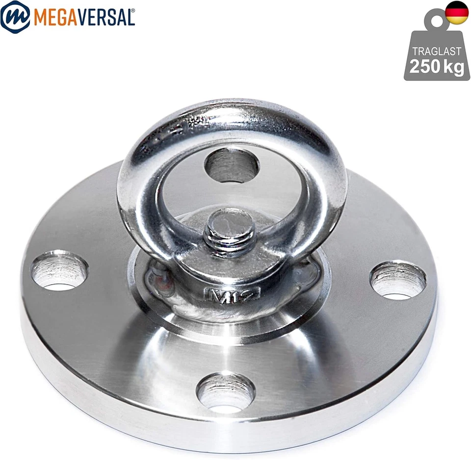 Premium Edelstahl Halterung bis 250 kg für Hängesessel Hängematte Boxsack Sling - Bild 3 von 4