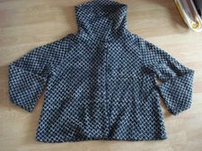 MODA AT GEORGE GREY CHECK ACRYLIC /WOOL BUTTON COLLAR UK 24