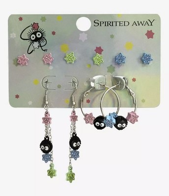 Studio Ghibli Spirited Away Soot Sprites Star Candy Earring Set of 5 Pairs NWT