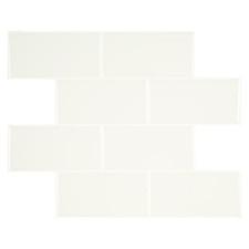 White 3 in. x 6 in. Subway Peel Stick Mosaic Wall Tile 2.76 Sqft / pack