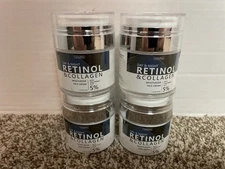Day & Night Retinol & Collagen Moisturizer Face Cream w/Hyaluronic Acid Lot of 4