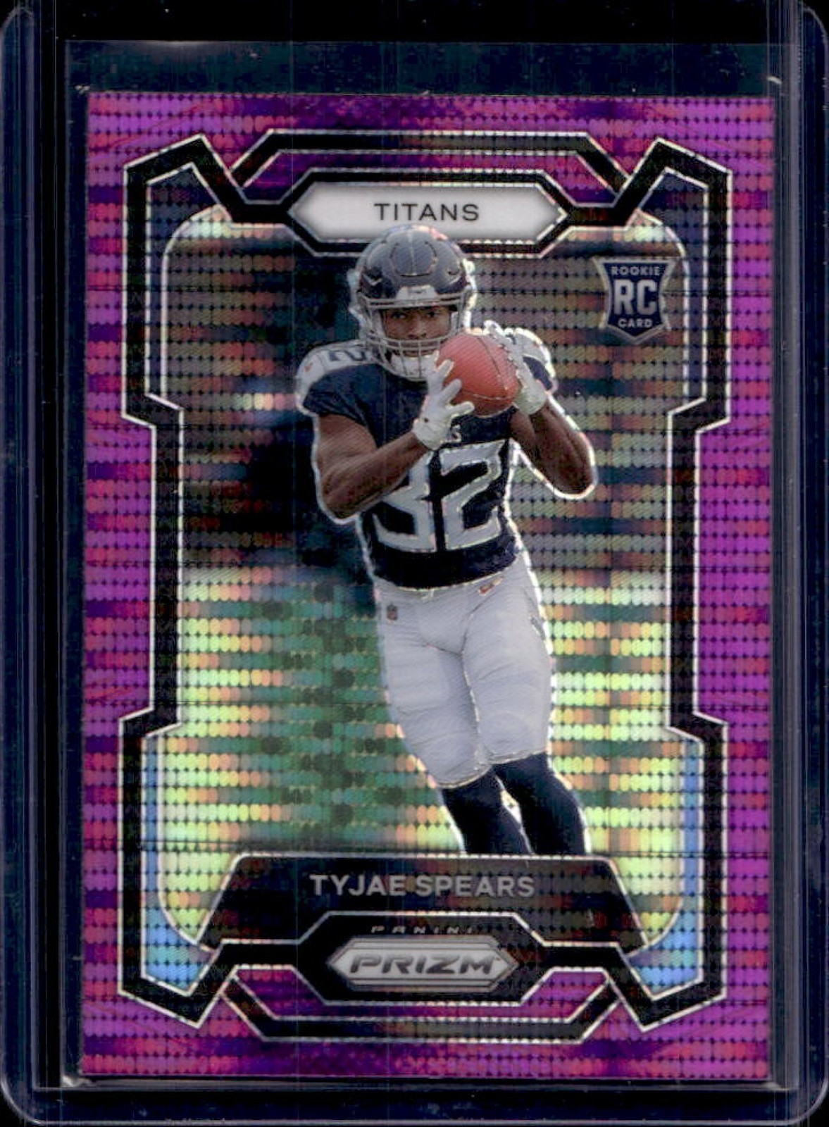 2023 Prizm Tyjae Spears RC Purple Pulsar Rookie #396 Titans