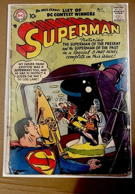SUPERMAN #113 1957 KRYPTON STORY SUPERMAN OF THE PAST - Ungraded- Accurate Pics