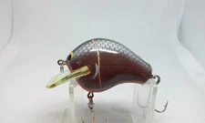 Vtg Bagley Wedge Bill B1 Black on Brown OBR 1 7/8"Square Bill Brass Fishing Lure