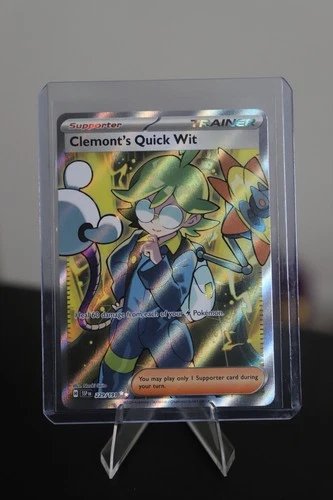 Pokémon TCG Trainer Card Clemont's Quick Wit Rare Holo, 243/191, Surging Sparks