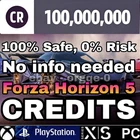 100 M CR 🤑CREDITS🤑 | Forza Horizon 5 | XBOX | PLAYSTATION 5 | PC | STEAM |