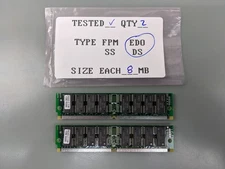 (2) Hyundai 8MB EDO SIMMs, 72-pin RAM Memory Sticks (16MB Total) HYM532204AM-60