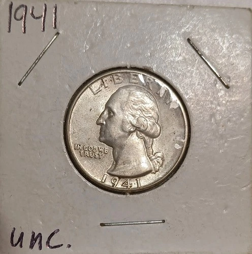 1941 Washington Quarter 90% Silver original UNC